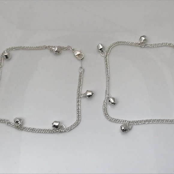 Anklet Payal Silver Tone Bell Foot Women Fashion J - Picture 8 of 10